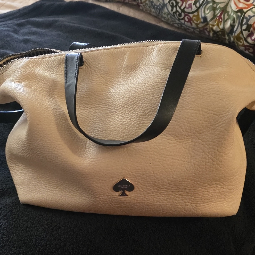 Kate Spade Beige and Black Tote Bag